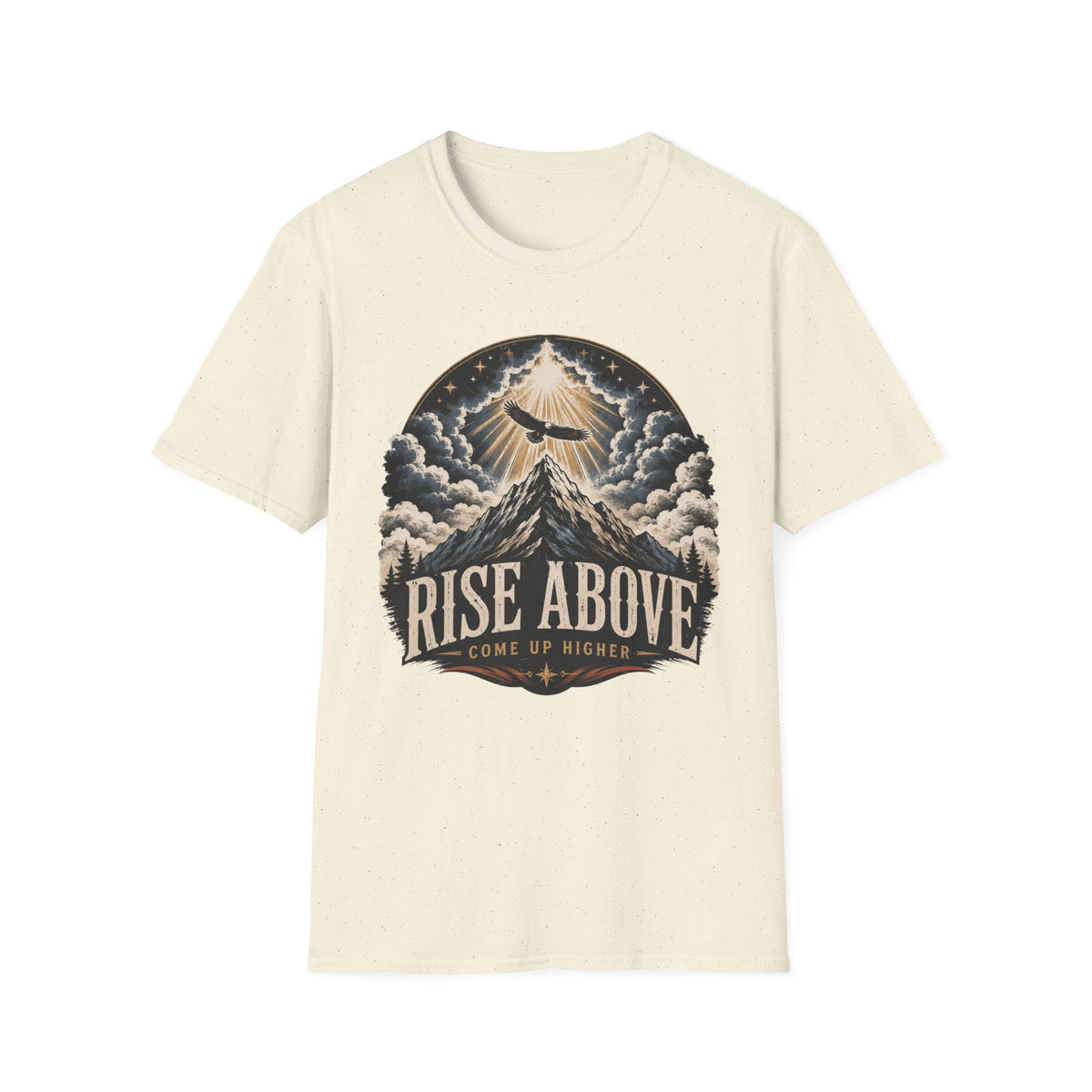 Rise Above - Come Up Higher T-shirt - mountain with eagle