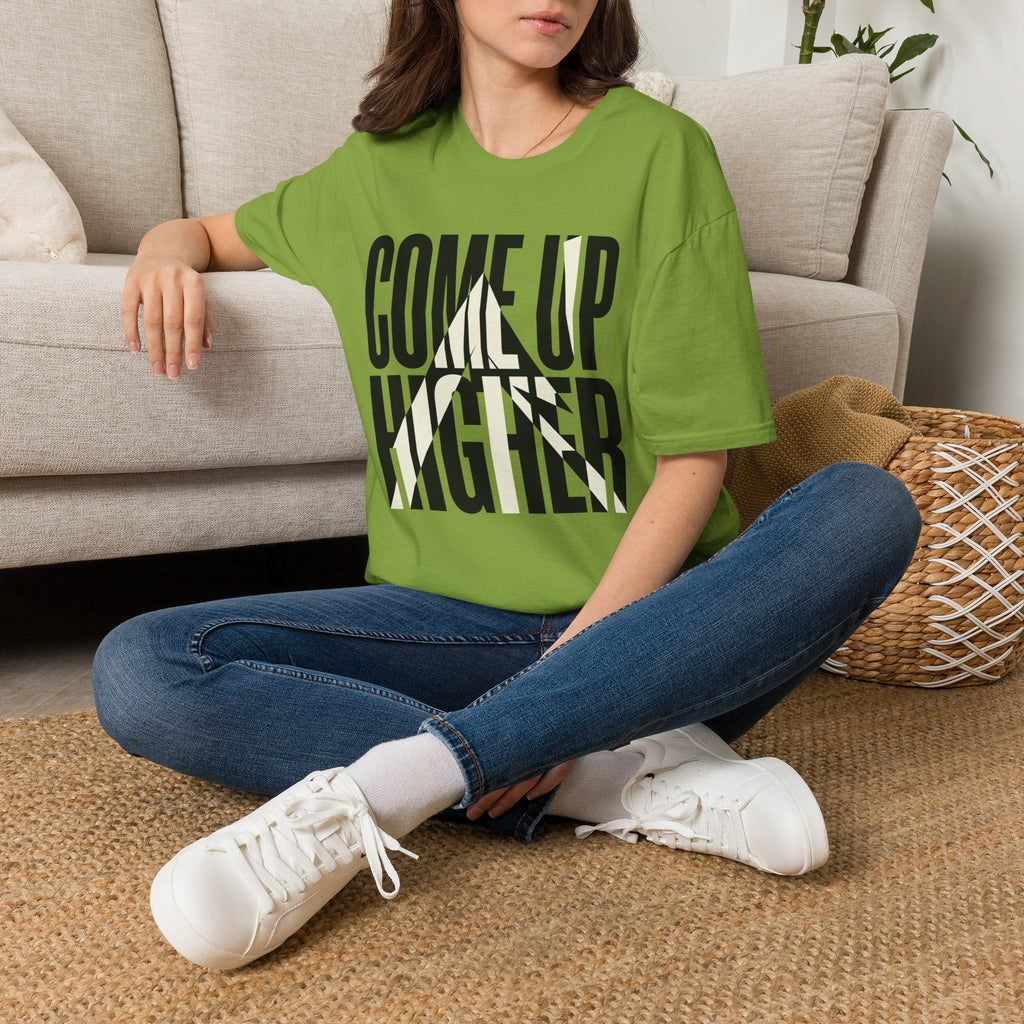 Come Up Higher - black and white T-shirt