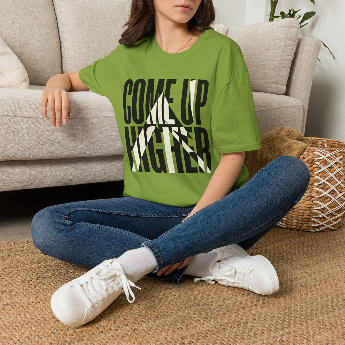 Come Up Higher - black and white T-shirt