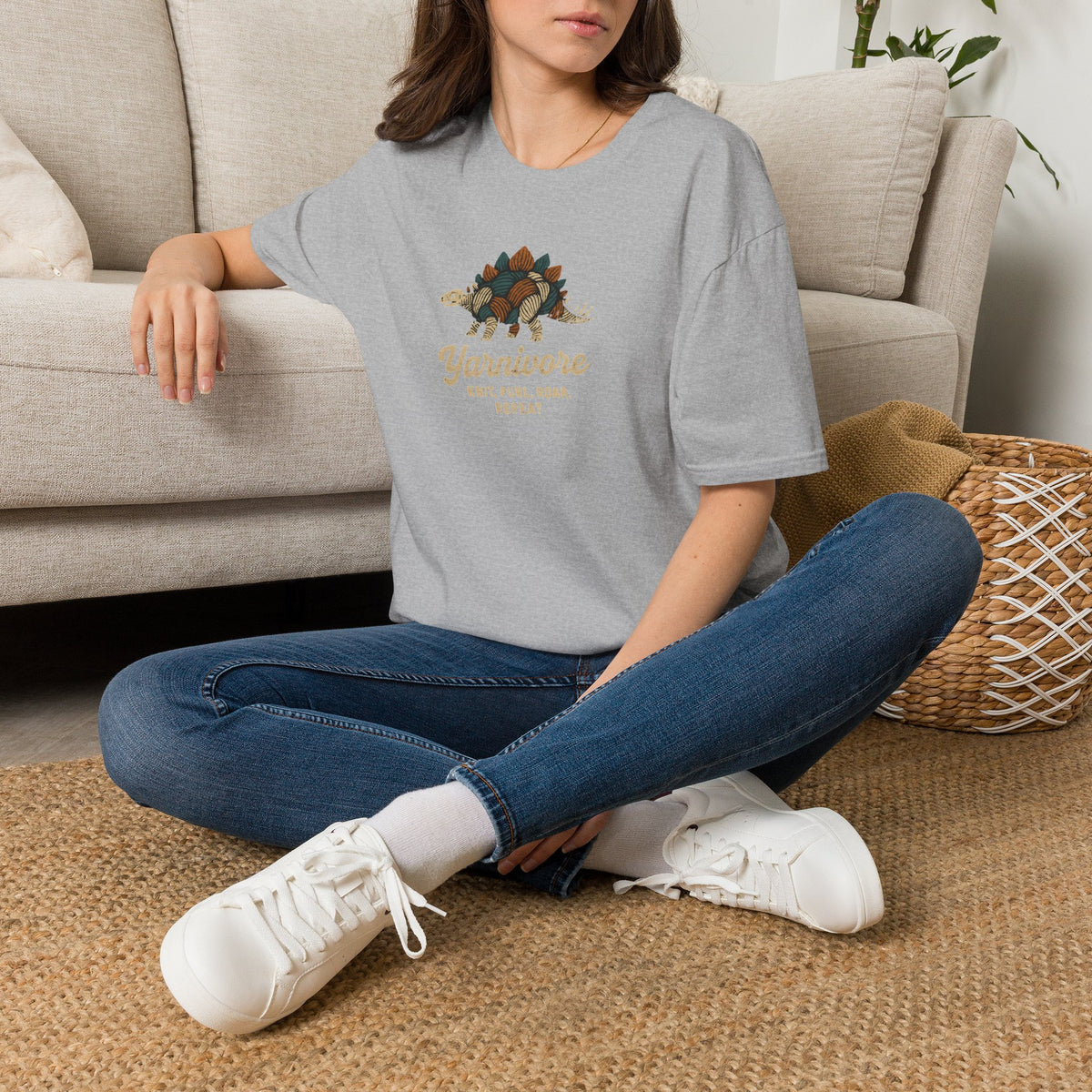 Yarnivore Knit Purl Roar T-Shirt