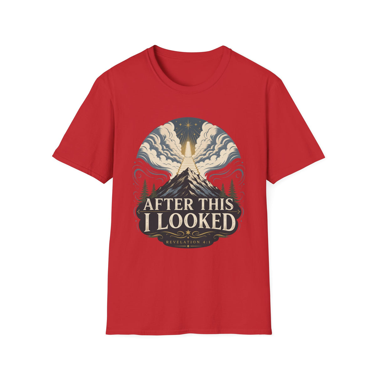 After This I Looked - Mountain & Light Retro T-shirt