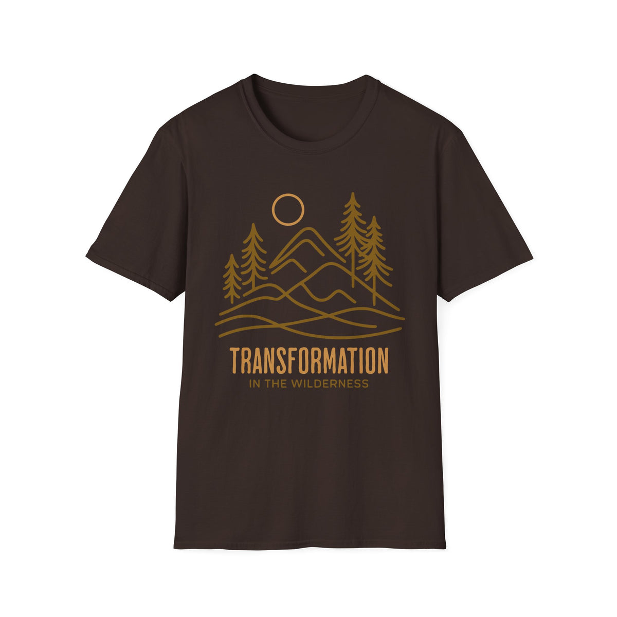 Transformation In The Wilderness T-shirt - line art