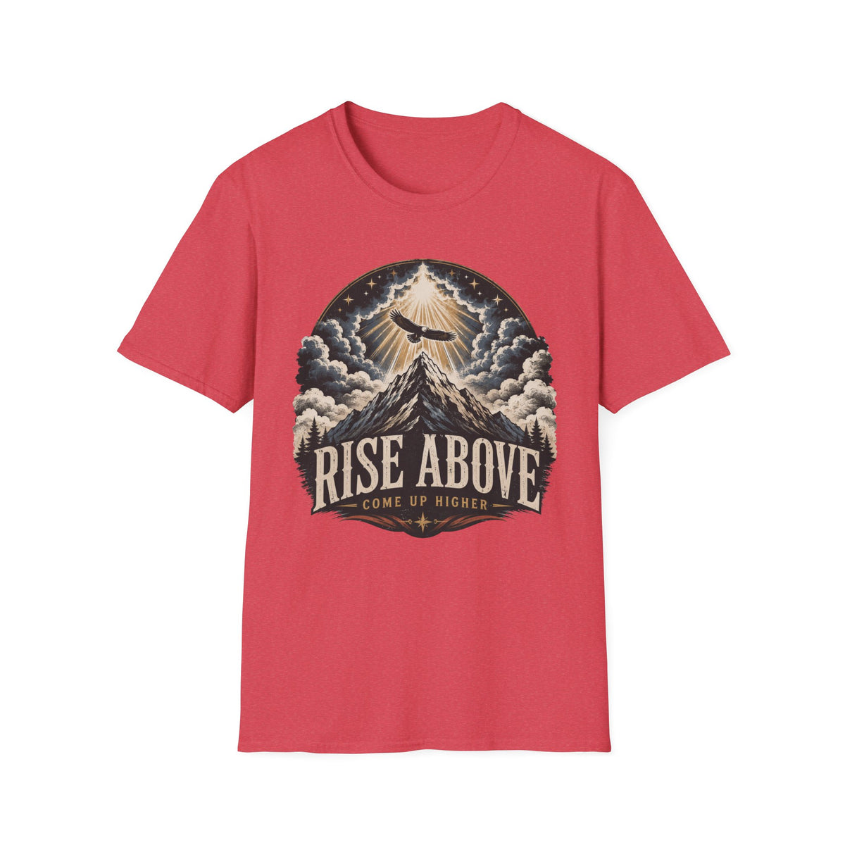 Rise Above - Come Up Higher T-shirt - mountain with eagle