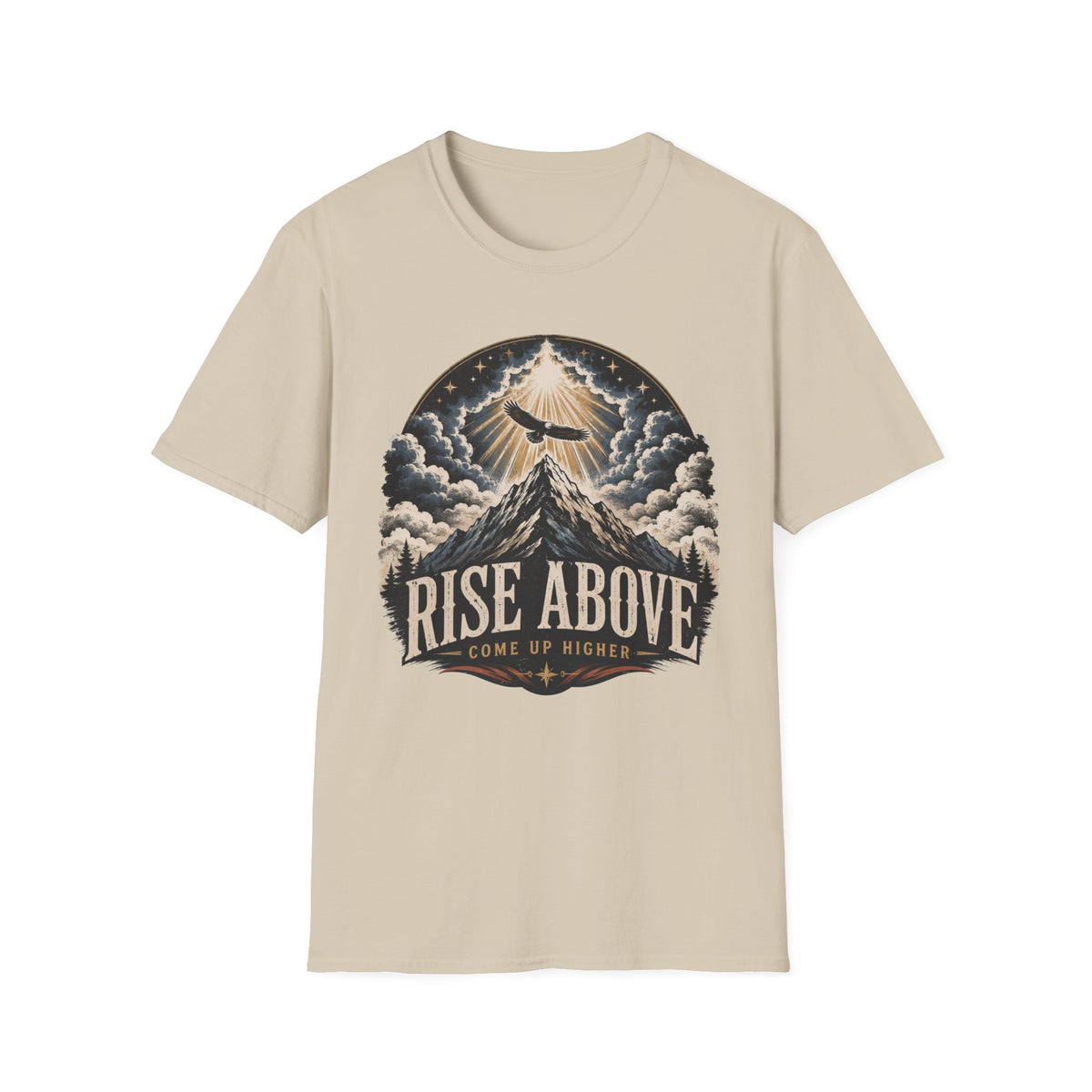 Rise Above - Come Up Higher T-shirt - mountain with eagle
