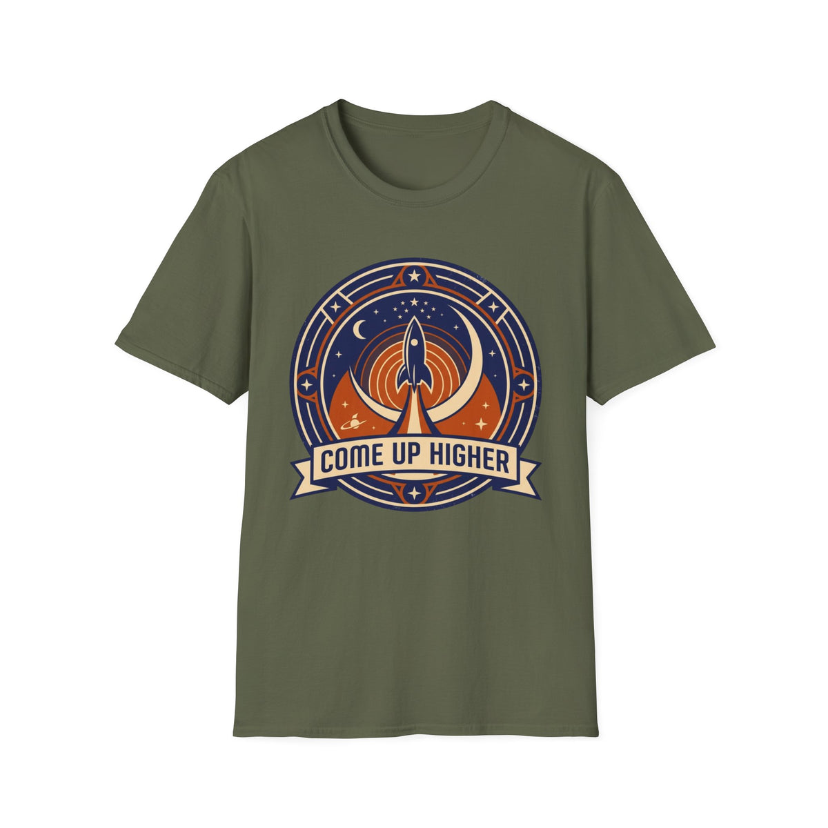 Come Up Higher - Rocket and Moon T-shirt