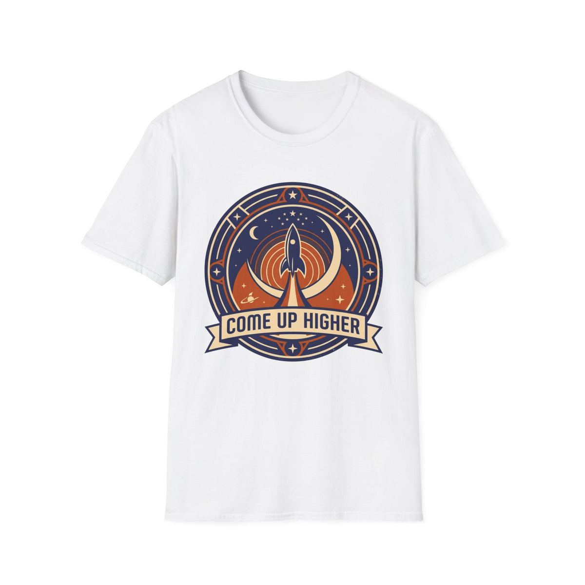 Come Up Higher - Rocket and Moon T-shirt