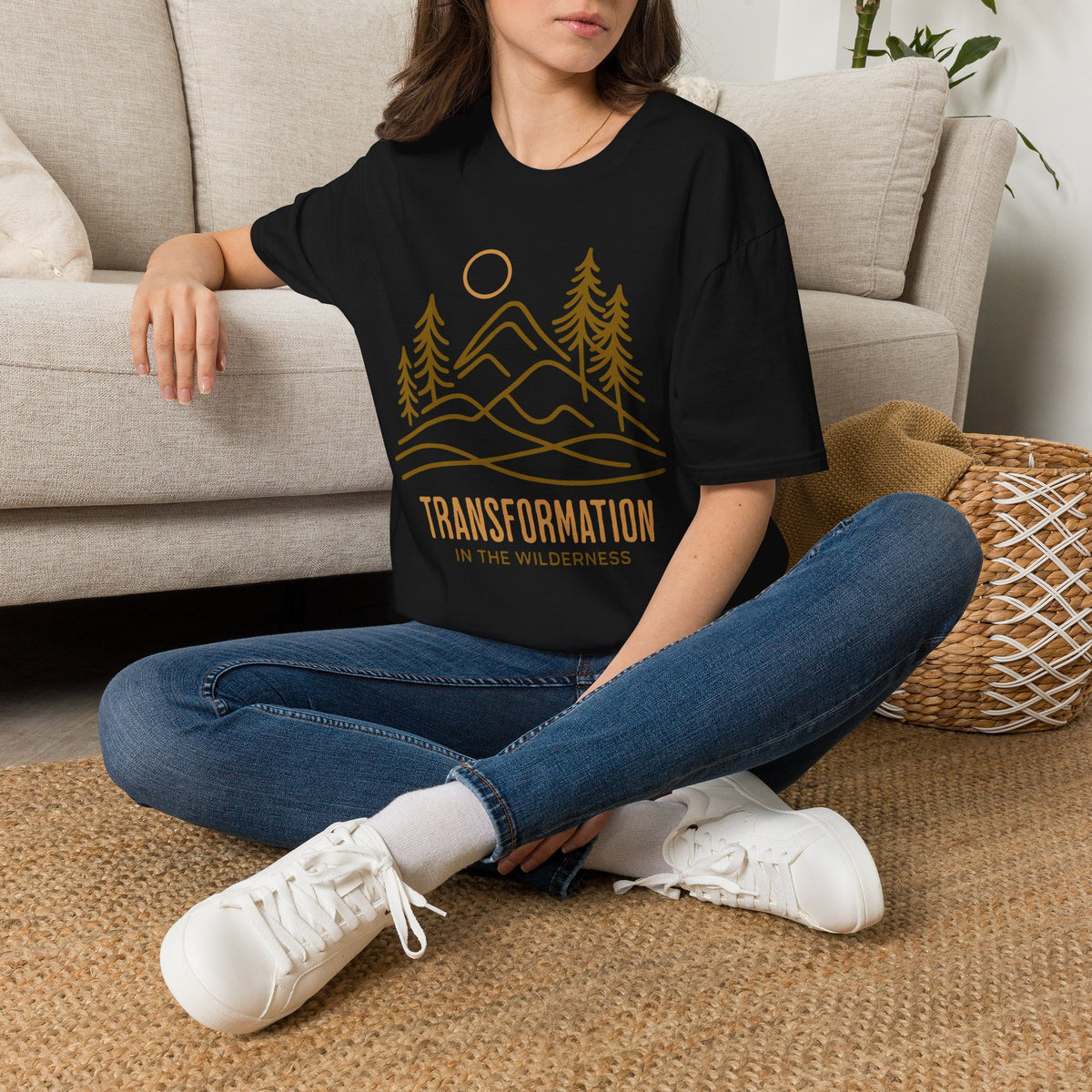 Transformation In The Wilderness T-shirt - line art
