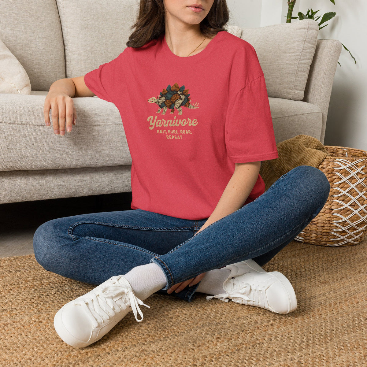 Yarnivore Knit Purl Roar T-Shirt
