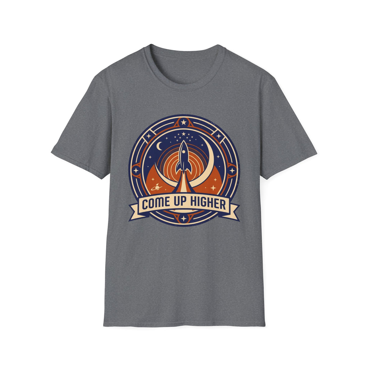 Come Up Higher - Rocket and Moon T-shirt