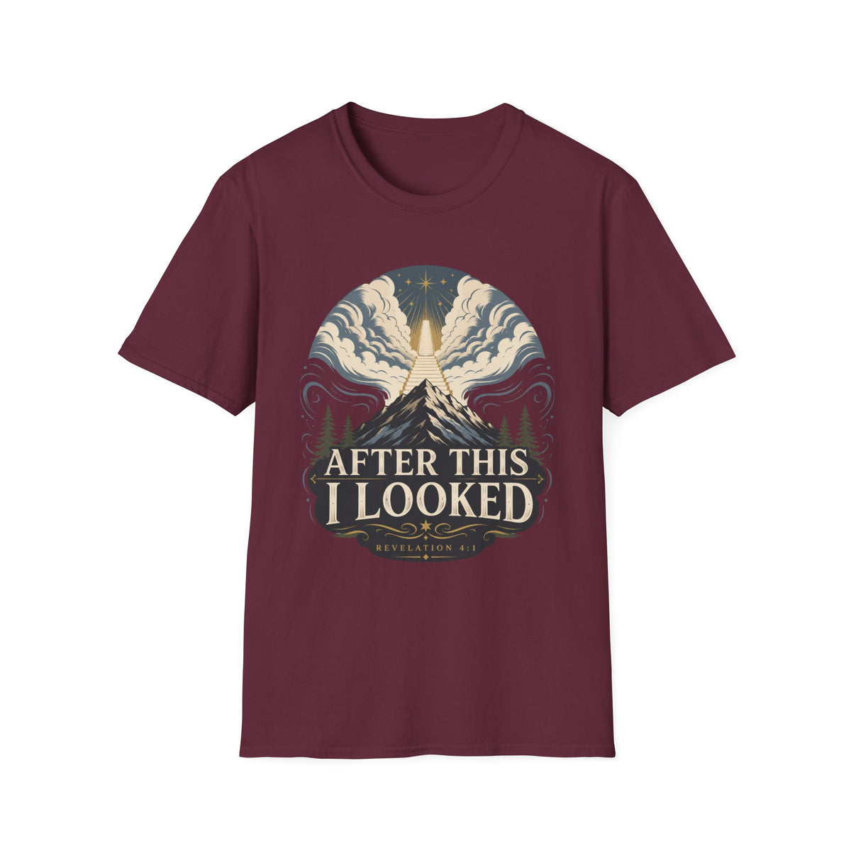 After This I Looked - Mountain & Light Retro T-shirt