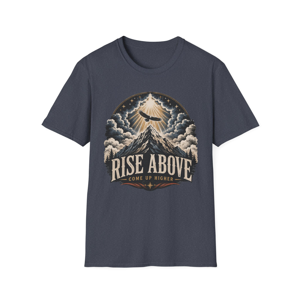 Rise Above - Come Up Higher T-shirt - mountain with eagle