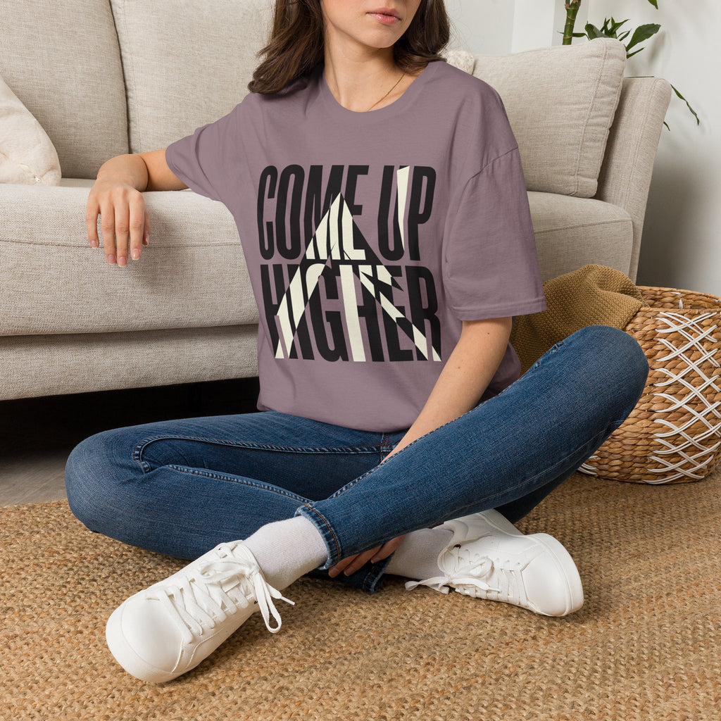 Come Up Higher - black and white T-shirt