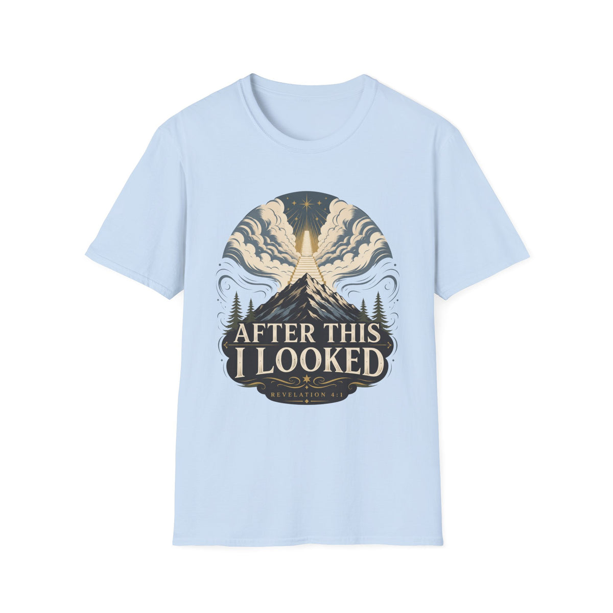 After This I Looked - Mountain & Light Retro T-shirt