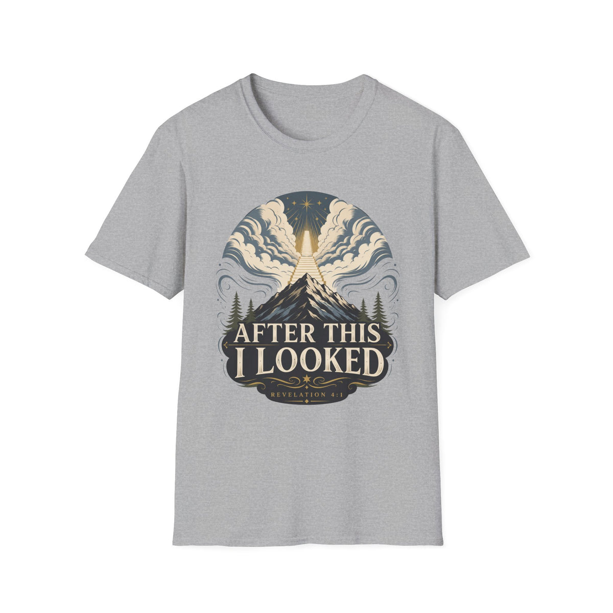 After This I Looked - Mountain & Light Retro T-shirt