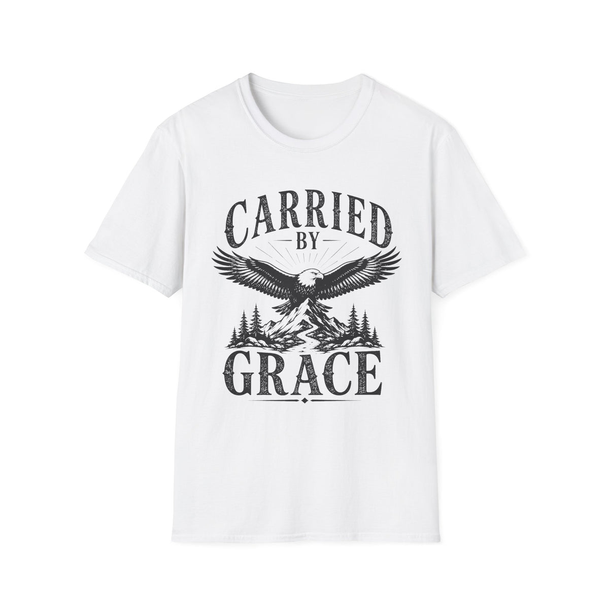 Carried By Grace T-Shirt — Inspirational Eagle Graphic Christian Tee