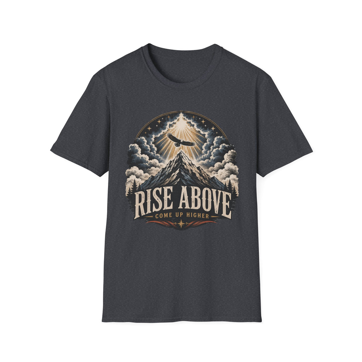 Rise Above - Come Up Higher T-shirt - mountain with eagle