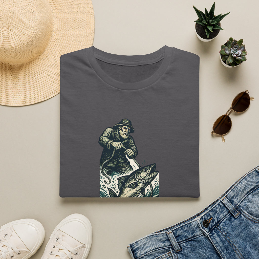 Fisherman Reeling Giant Fish T-Shirt