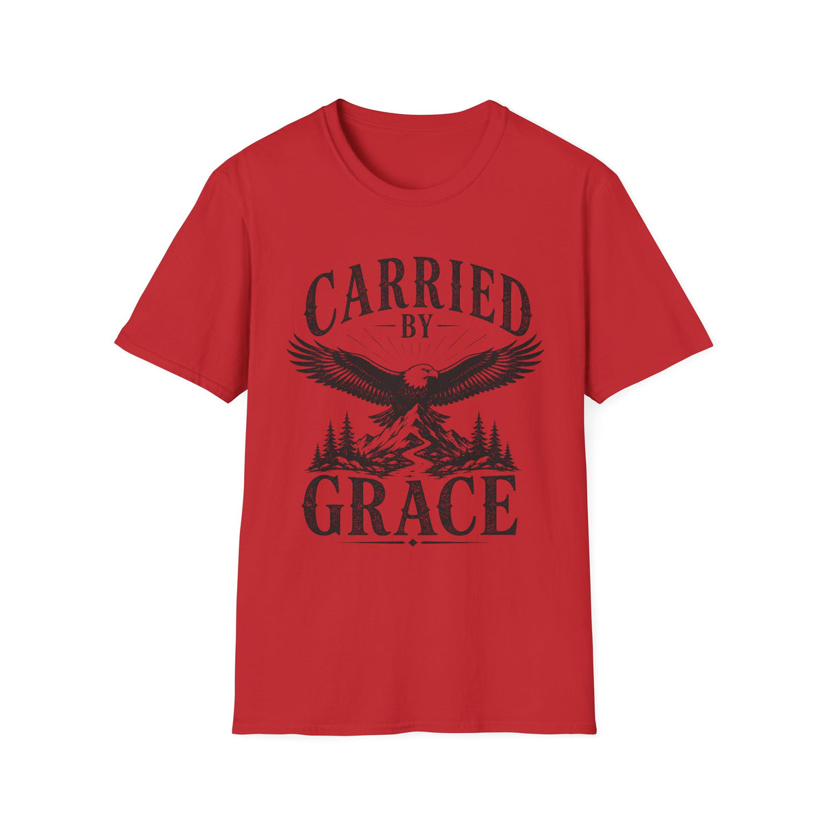 Carried By Grace T-Shirt — Inspirational Eagle Graphic Christian Tee