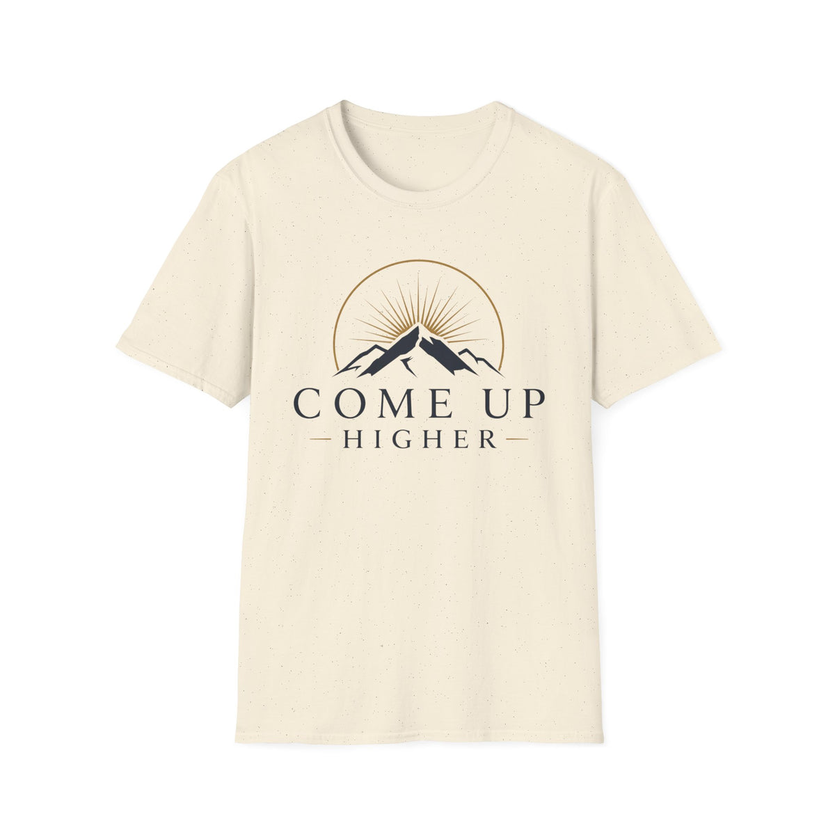 Come Up Higher T-shirt - blue n gold logo