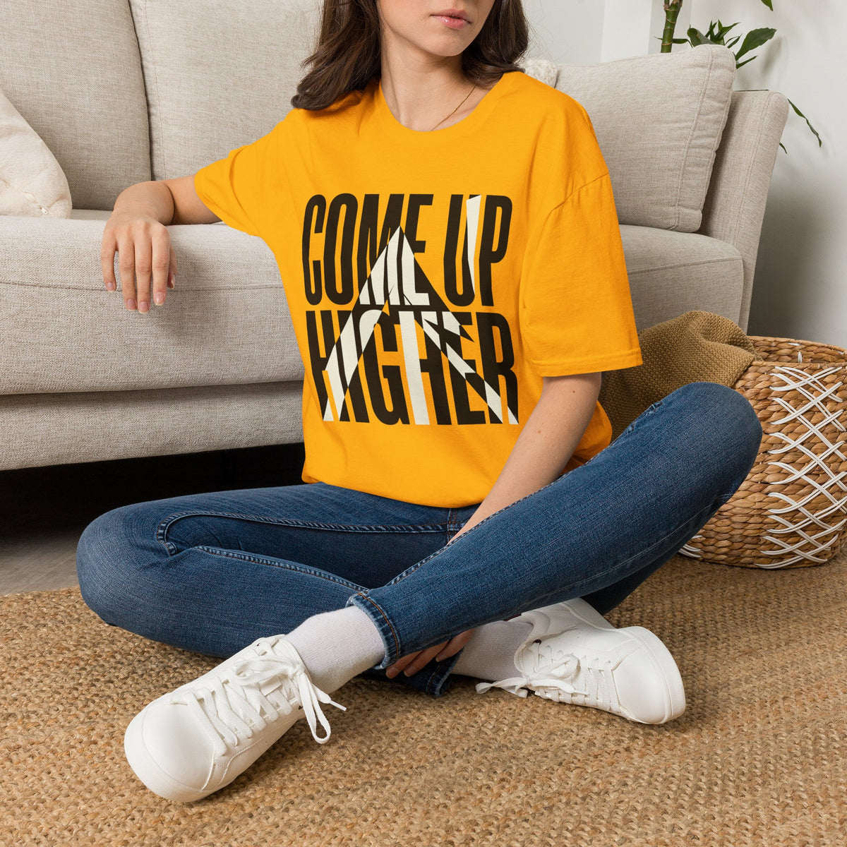 Come Up Higher - black and white T-shirt
