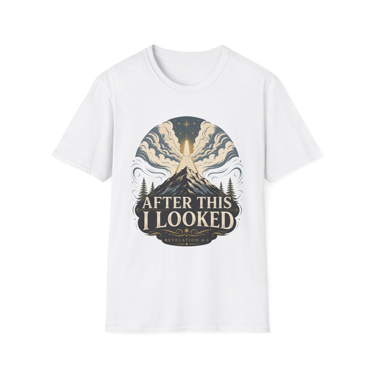 After This I Looked - Mountain & Light Retro T-shirt