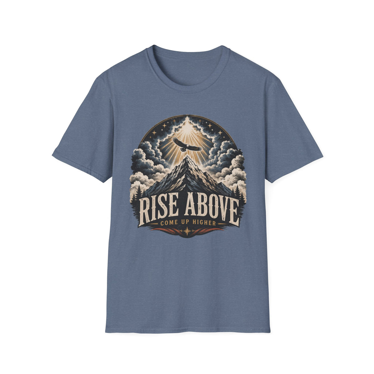 Rise Above - Come Up Higher T-shirt - mountain with eagle