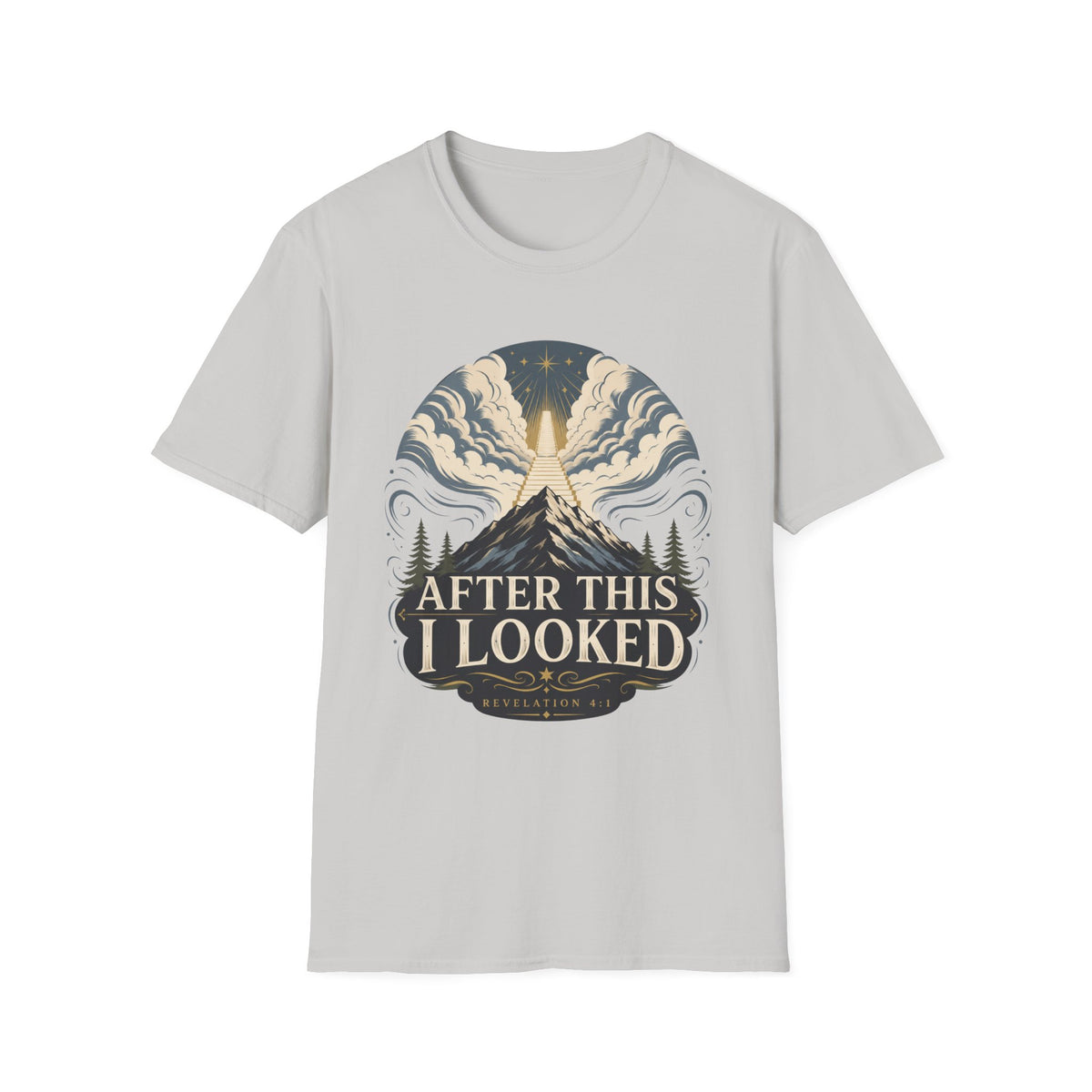 After This I Looked - Mountain & Light Retro T-shirt