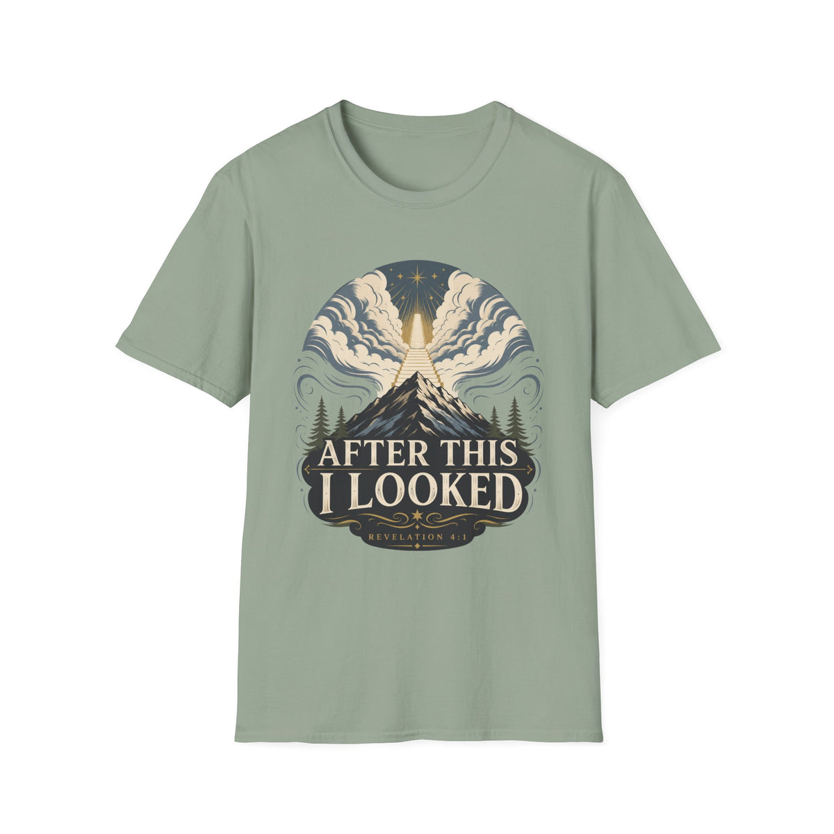 After This I Looked - Mountain & Light Retro T-shirt
