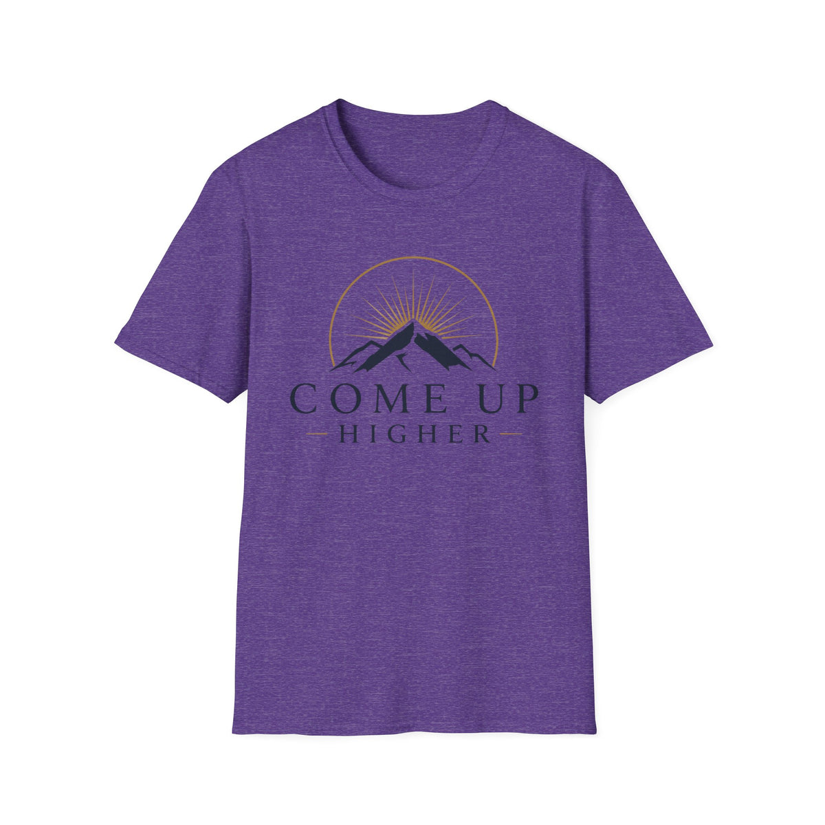 Come Up Higher T-shirt - blue n gold logo