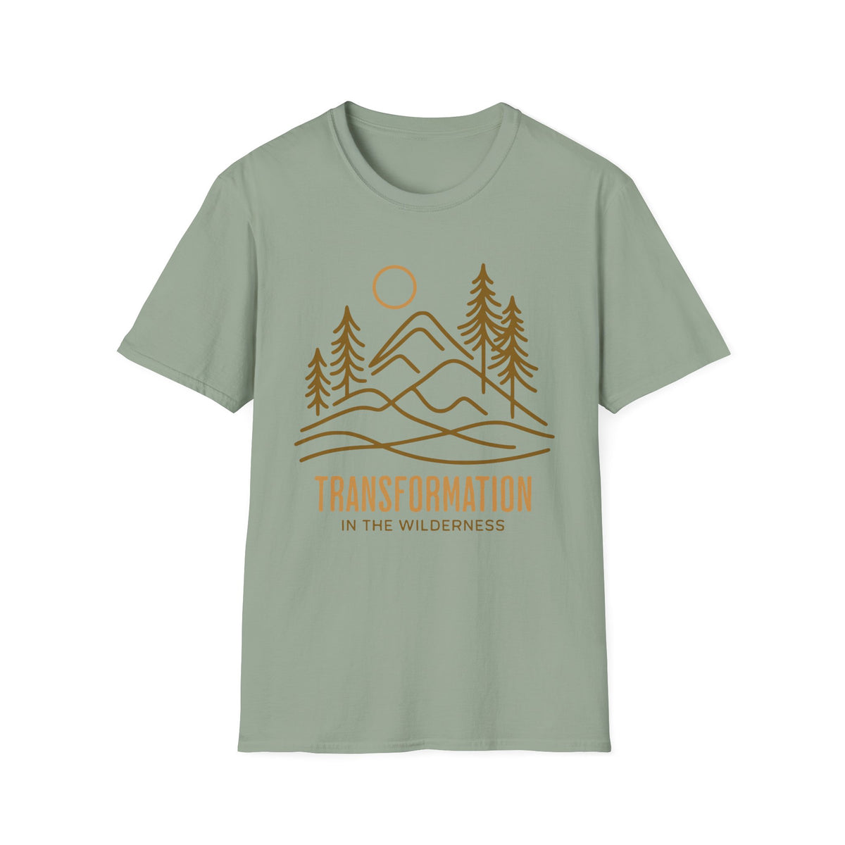 Transformation In The Wilderness T-shirt - line art