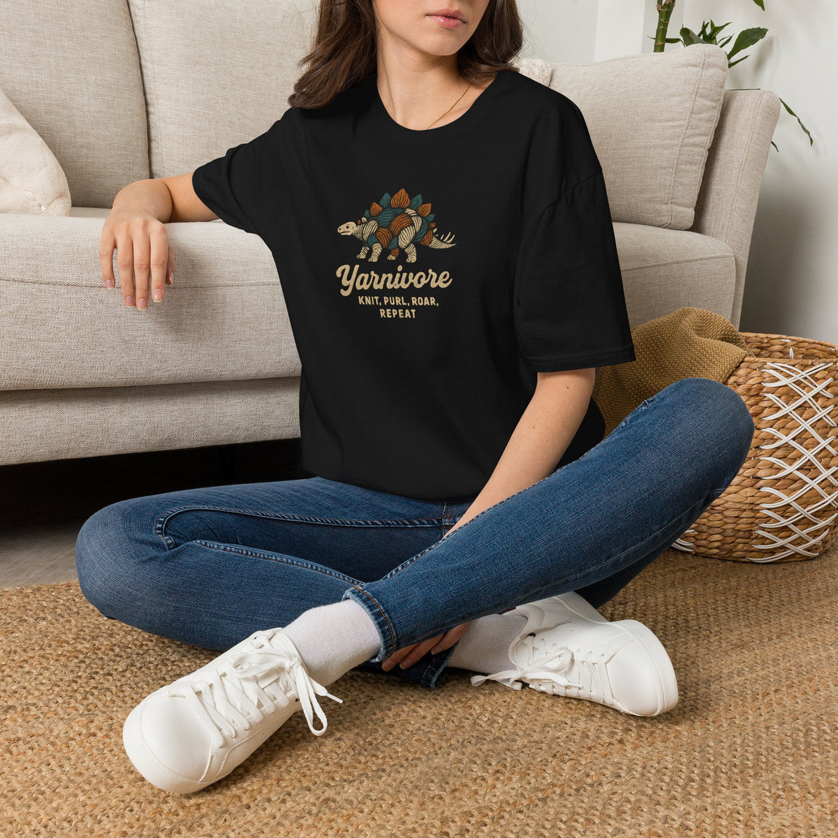 Yarnivore Knit Purl Roar T-Shirt