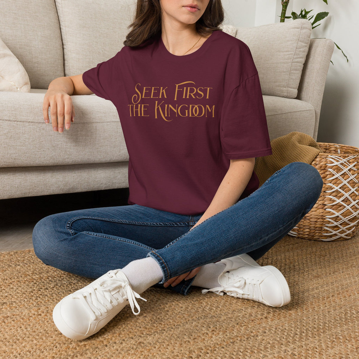 Seek First The Kingdome T-shirt - gold