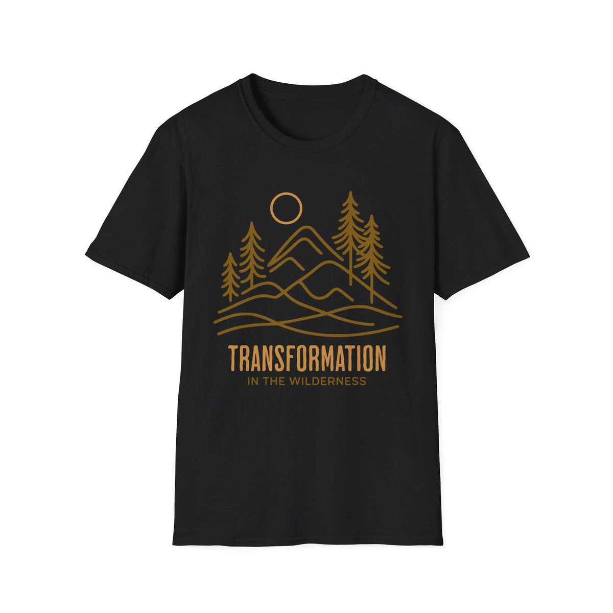 Transformation In The Wilderness T-shirt - line art