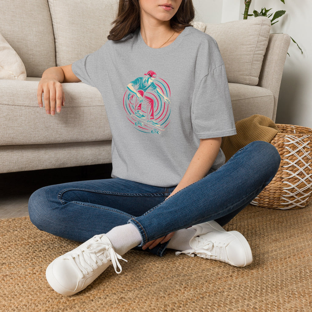 Skateboarder performing trick T-Shirt
