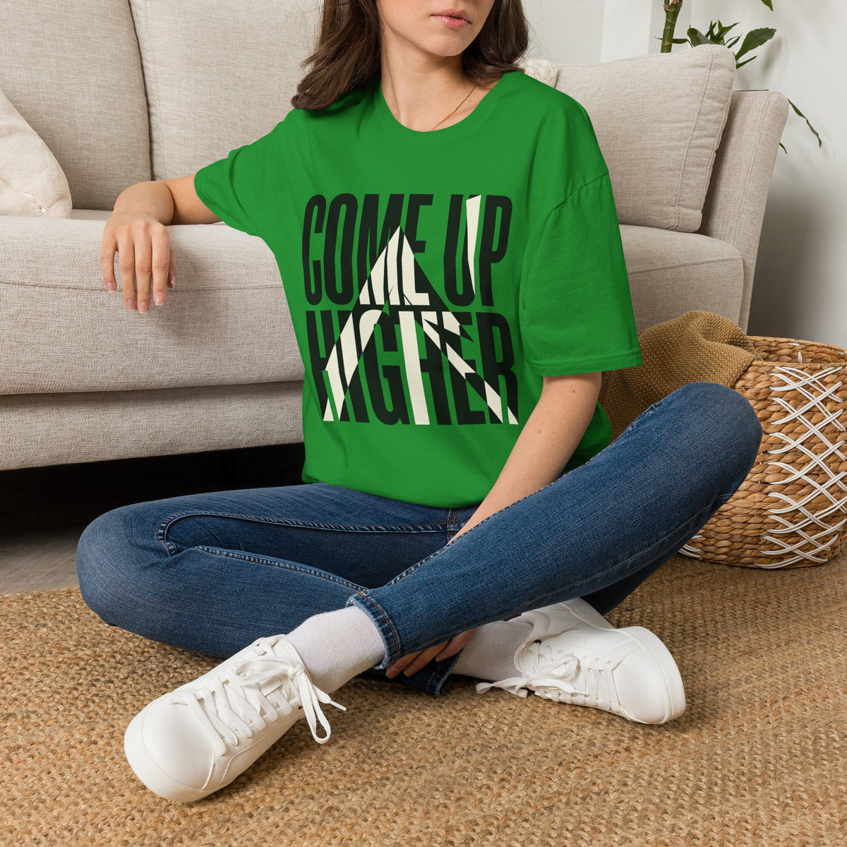 Come Up Higher - black and white T-shirt