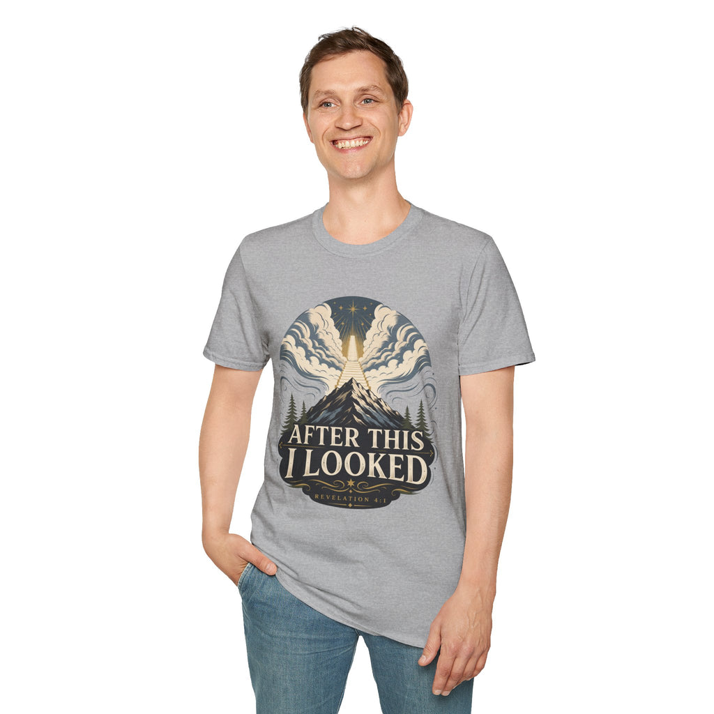 After This I Looked - Mountain & Light Retro T-shirt