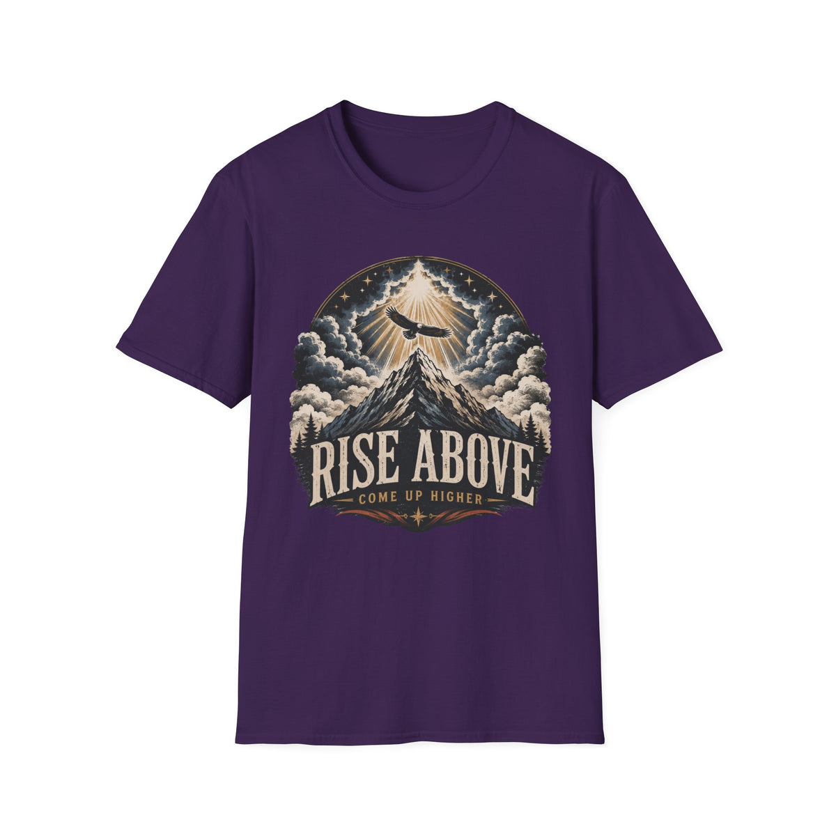 Rise Above - Come Up Higher T-shirt - mountain with eagle