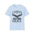Carried By Grace T-Shirt — Inspirational Eagle Graphic Christian Tee